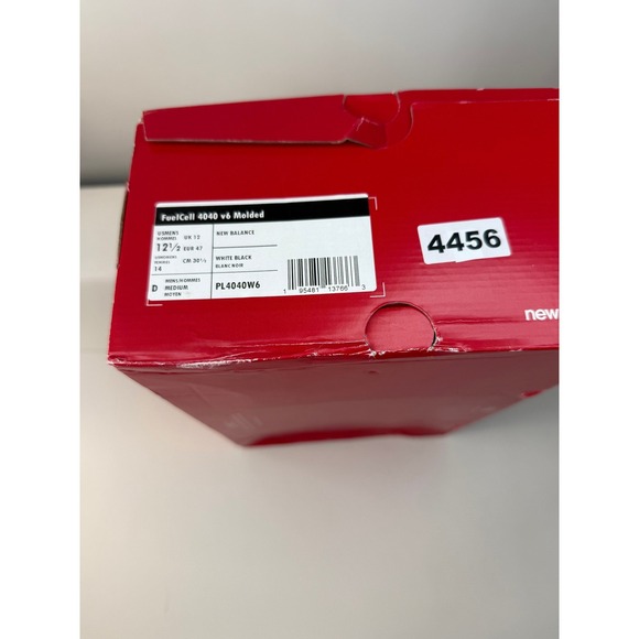 New Balance Fuel Cell 4040v6 Baseball Cleats White Black‎ PL4040W6 Mens 12.5 NWB main image 7
